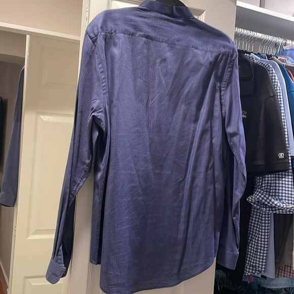 Zara Men’s Navy Blue XL Slim Fit Button Down Long sleeve - Picture 5 of 5